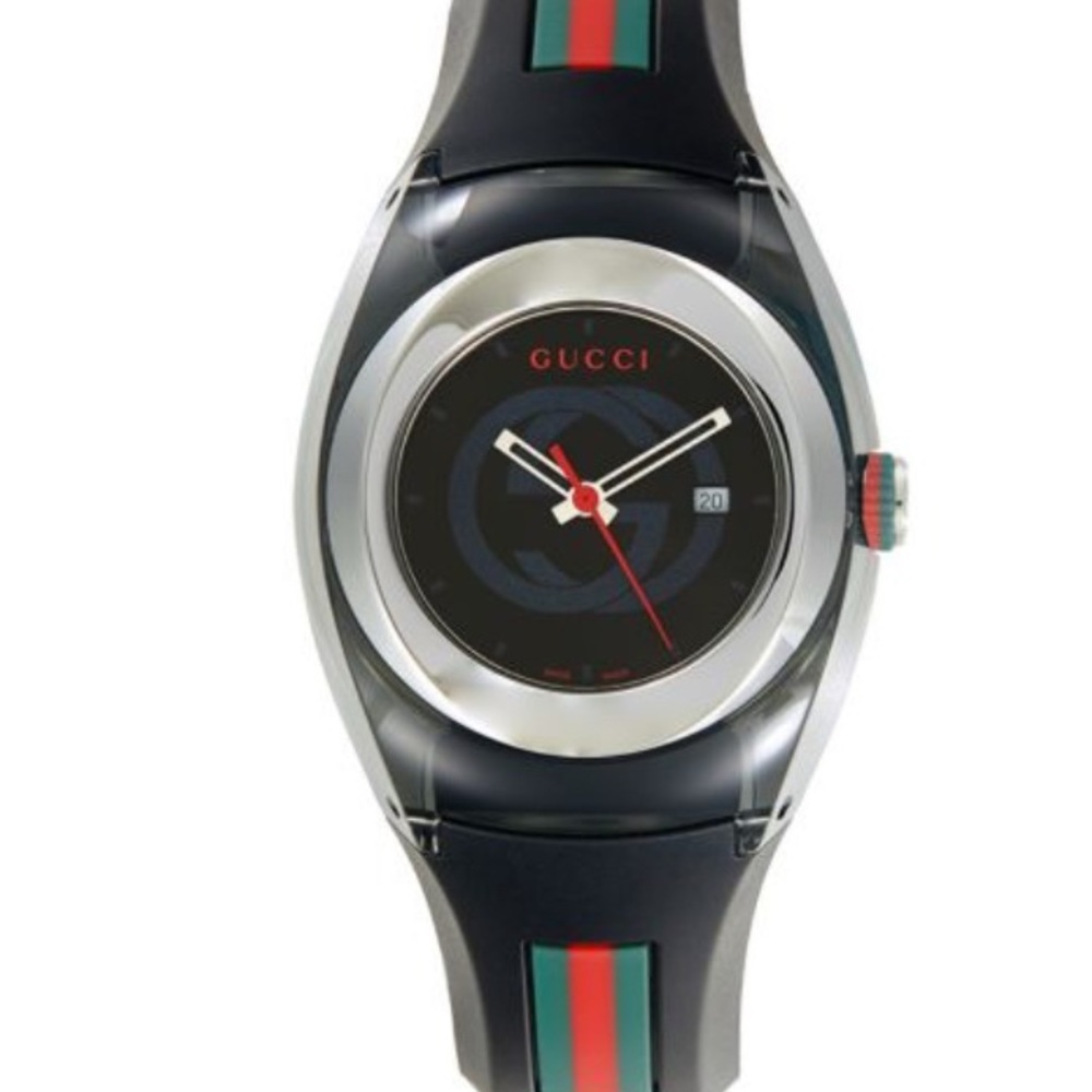 Gucci Black and Green Watch